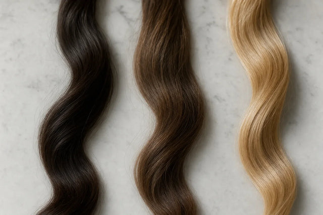 Three hair locks compared on marble, three bond-repair mechanisms.