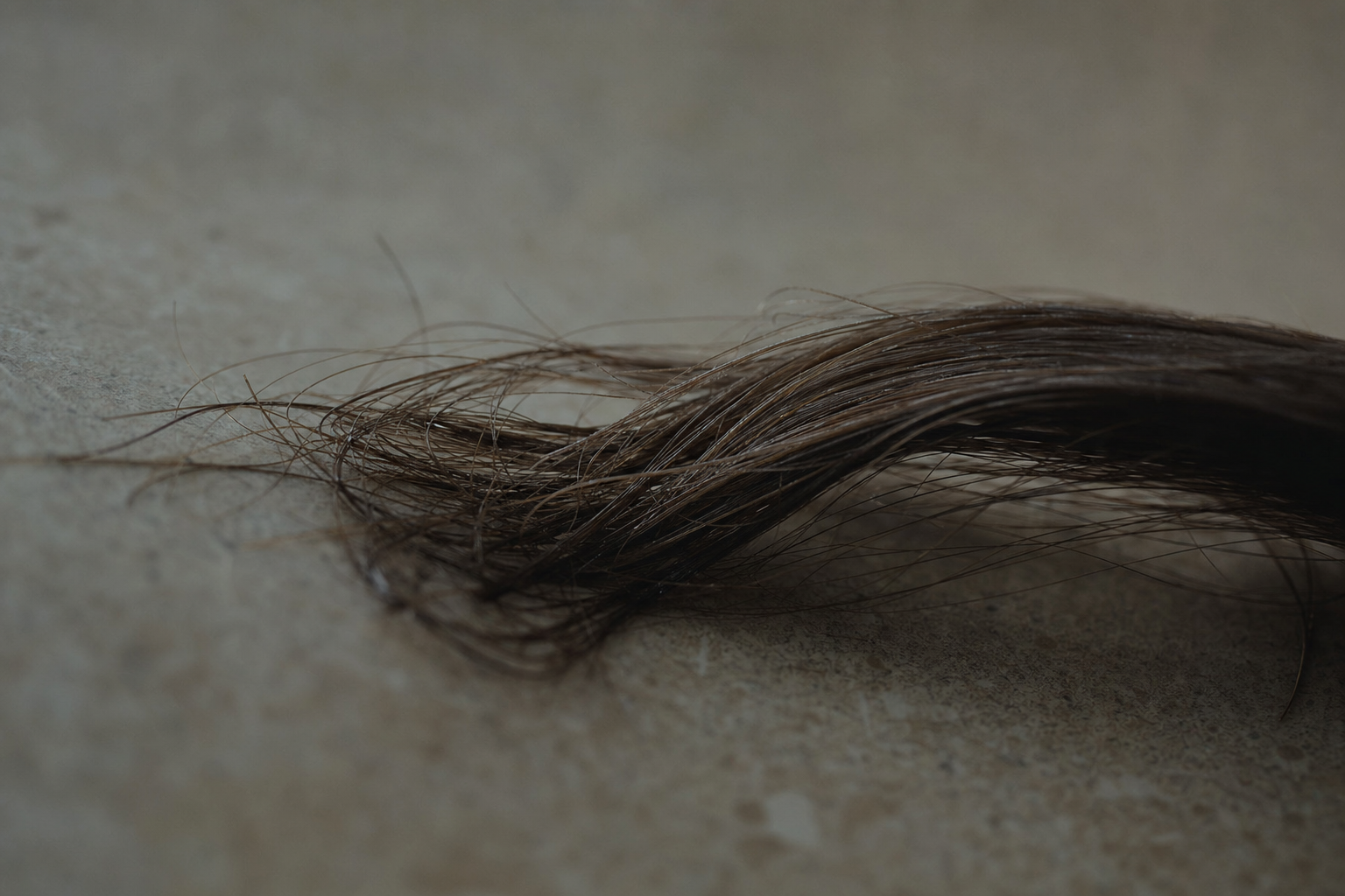 Water soaked into a dull saturated damaged lock, high porosity hair.