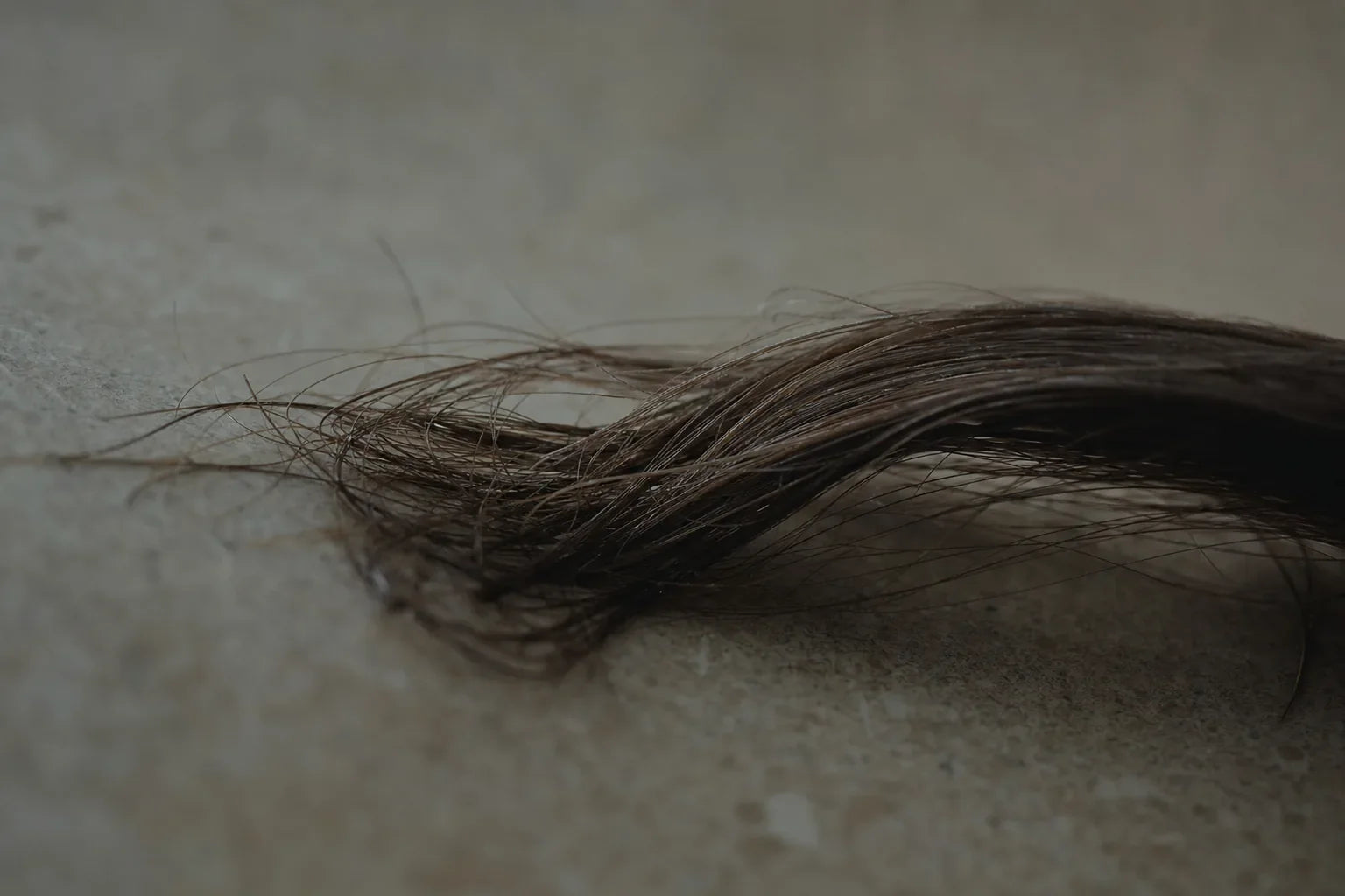 Water soaked into a dull saturated damaged lock, high porosity hair.